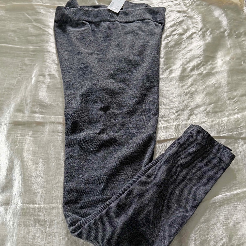LEGGINGS, STRETCHY, MEDIUM GREY MIX, SZ 2X/3X, SEAMLESS, RIB DETAILING, ADDITION